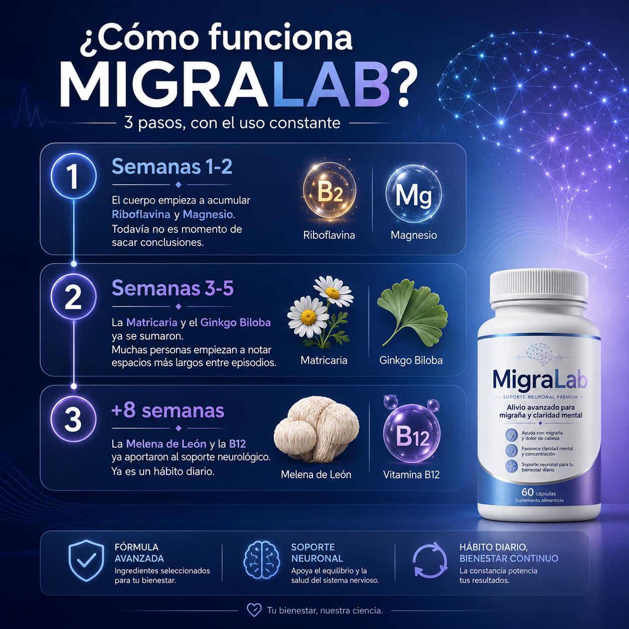 MigraLab | Apoyo Neuronal AntiMigrañas